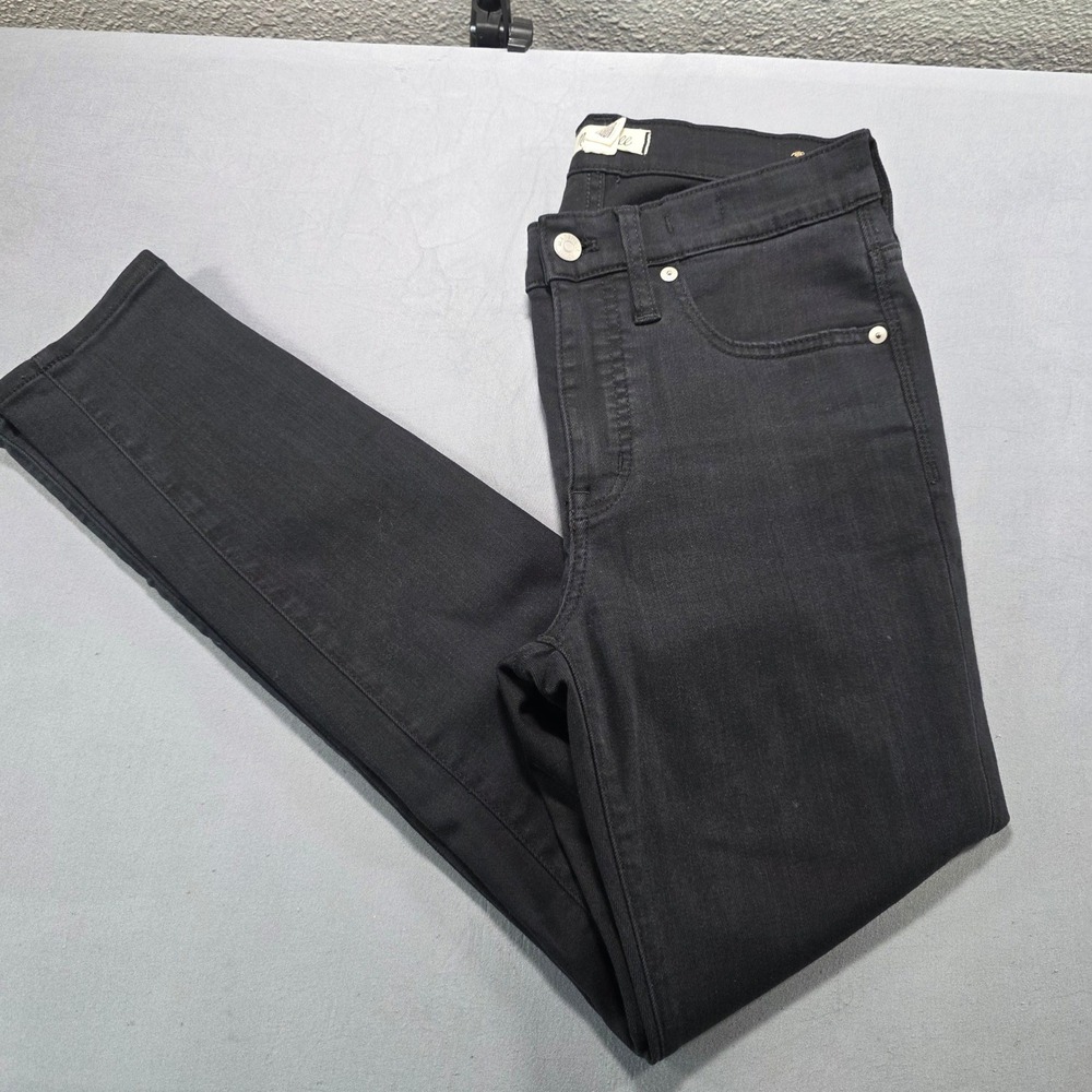 Madewell 9" Mid-Rise Skinny Jeans Faded Black Size 27 Cotton Lyocell Blend
